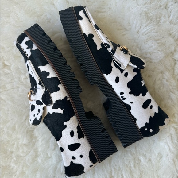 Intentionally Blank HK-2 Cow Print Loafers US 14 - Picture 6 of 7